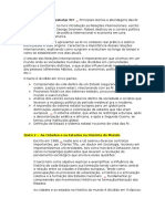 Resumo Relações Internacionais: Princípios Teóricos e Processos Históricos