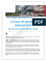 Lexique de Géologie Sédimentaire