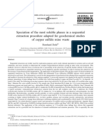 Speciation of The Most Soluble Phases in A Sequential