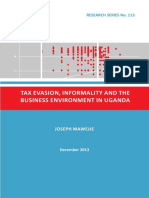 113 Tax Evasion, Informality and The Business Environment in Uganda