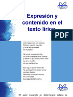 Expresión y Contenido en El Texto Lírico