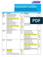 Examination Schedule May 2016