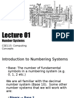 Number Systems: CSE115: Computing Concepts