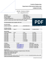 Mech 320 Course Outline