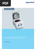 Operating Manual Centrifuge 5418 5418 R