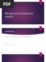 Mental and Emotional Health Powerpoint - Fall2015