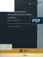 La Profesionalizacion de La Administracion Publica en Mexico