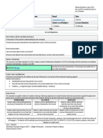 First Name Last Name Email Date: Lesson Plan Format Form