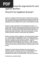 Should Abortion Be Legalised?