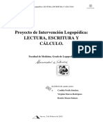 Proyecto de Intervención Logopédica en Lectura, Escritura y Cálculo.