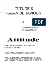 Attitude & Human Behaviour: Lakshman Singh Ex Jwm/Ofilkn