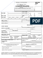 E Passport Application Form