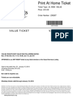 Value Ticket Value Ticket