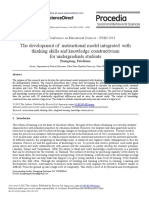 The Development of Instructional Model Integrated With Thinking Skills and Knowledge Constructivism For Undergraduate Students