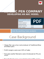 Classic Pen Company Activity Based Costing