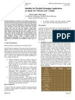 Lamination Suitability For Flexible Packaging Application (A Case Study of "UFLEX LTD", Noida)