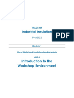 Introduction To The Workshop Environment: Industrial Insulation