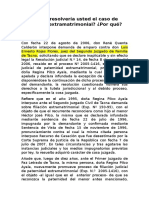 Cómo Resolvería Usted El Caso de Filiación Extramatrimonial