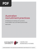 Australian Recruitment Practices Report