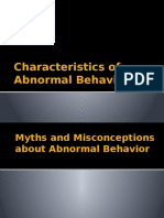 Characteristics of Abnormal Behavior