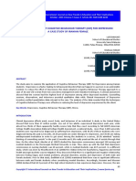 The Application of Cognitive Behaviour Therapy (CBT) For Depression: A Case Study of Iranian Female