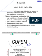Tutorial 3: - LGSI Zee in Bending: Z 12 X 2.5 14g, F 50ksi - Objective