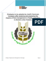 Project Report On The Degree of Pest Management in Paddy Cultivation.