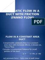 Adiabatic Flow in A Duct With Friction (