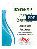 ISO 9001 - 2015 Overview and Expectations