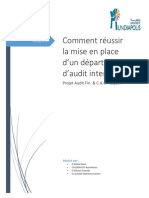 Comment Réussir La Mise en Place D'un Département D'audit Interne