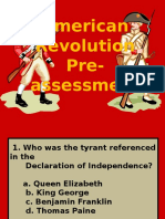 American Revolution Pre-Assessment