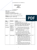 Lesson Plan Unit 1 (Week 1) : Lesson Plan For Foreign teachers-MC1&MC2 (Main Text Book: GET SET GO 1)