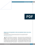 Allogeneic Stem Cell Transplantation For Adult Acute Lymphoblastic Leukemia: When and How