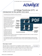 Constant Voltage Transformer (CVT) How Does It Work