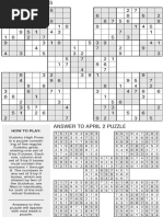 Printable Sudoku High-Five, April 9