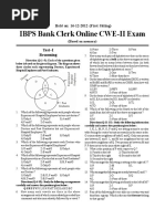 IBPS Bank Clerk Online CWE-II Exam: Test-I Reasoning