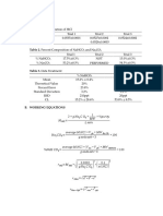 Appendix A. Tables Table 1. Standardization of HCL: M Co × MW ×%purity L Soln Average M HCL ×V × MW G Soda Ash ÷ 3 ×100