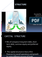 Capital Structure: Presented by Group 10 Abhishek Modi Amit Agarwal Archanaa .K Ayush Agarwal Sadaf Ali Khan