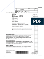 Unit 5 Jan 2009 QP Chemistry Edexcel