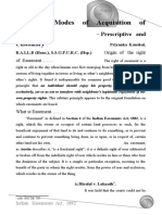 Modes of Acquisition of Easement