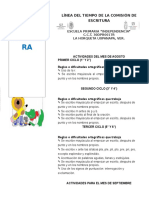 Actividades para La Comisión de Escritura