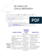 Cómo Se Fijan Los Precios en El Mercado