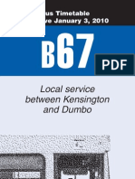 Local Service Between Kensington and Dumbo: Bus Timetable Effective January 3, 2010