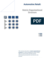 Automotive Retail:: Matrix Organizational Structure