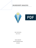 Urine Ingredient Analysis: Name: Yunita Punarisma Class: XI IA 3/ 15