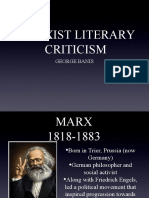 Marxist Literary Criticism: George Banis