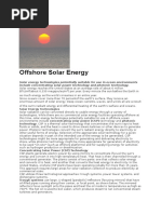 Offshore Solar Energy