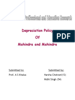 Depreciation Policy of Mahindra and Mahindra