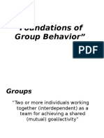 Foundations of Group Behavior