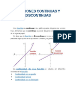 Funciones Continuas y Discontinuas